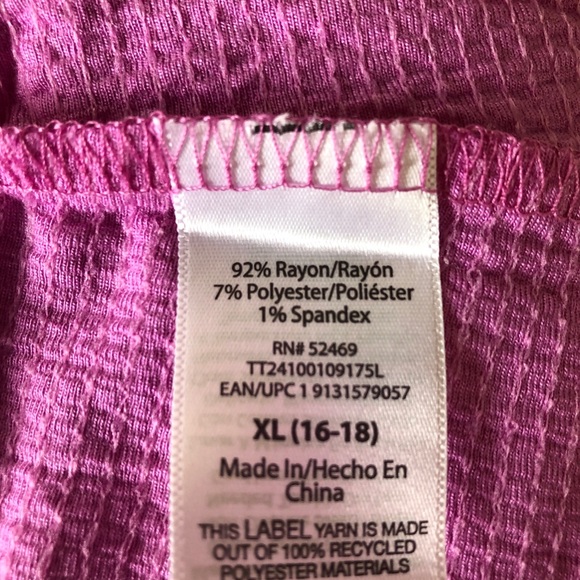 TIME and TRU Womens Sleeveless Semi Lose Top Size XL 16-18 Pink New - Picture 6 of 8